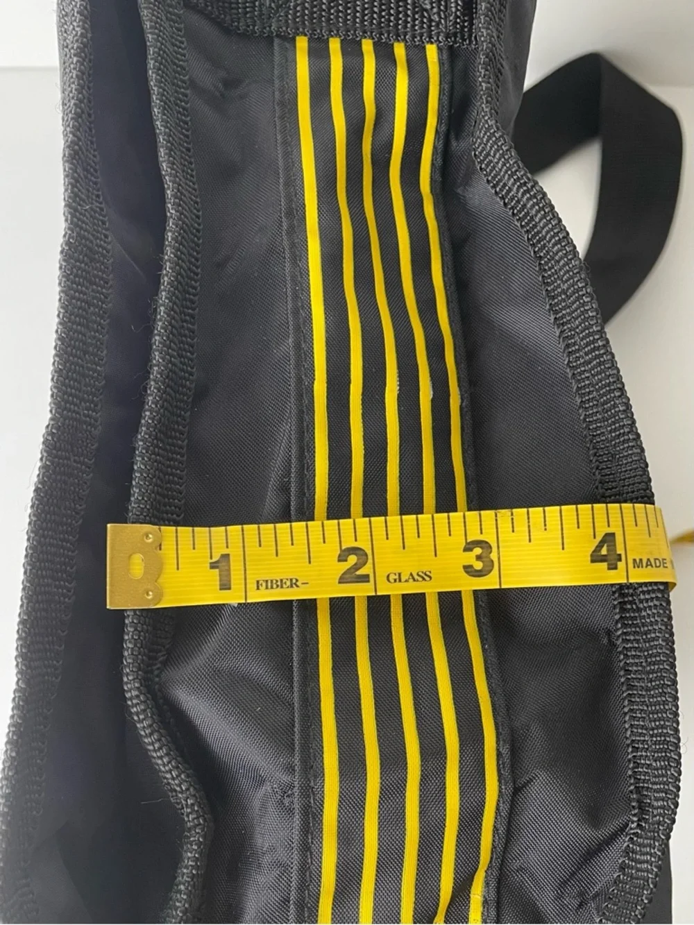 Vintage Dr. Martens Yellow Black Nylon Logo Striped Crossbody Messenger Bag